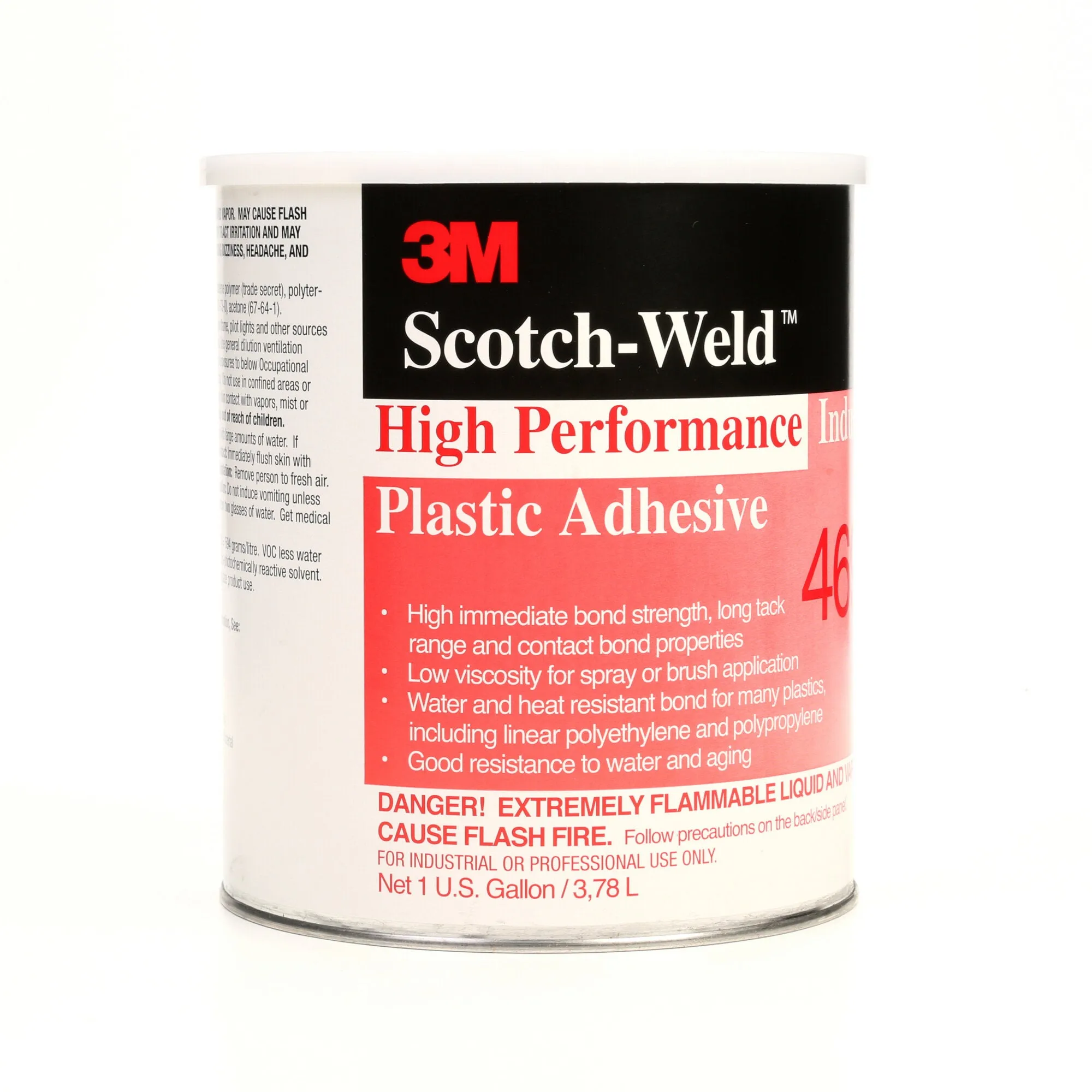 3M High Performance Industrial Plastic Adhesive 4693, Light Amber, 1Gallon Can