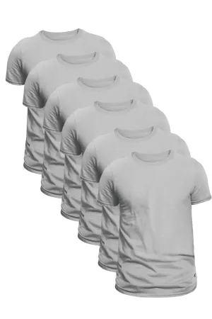 6-Pack Unisex Short Sleeve Gray T-Shirts | Sustainable Everyday Classic Fit