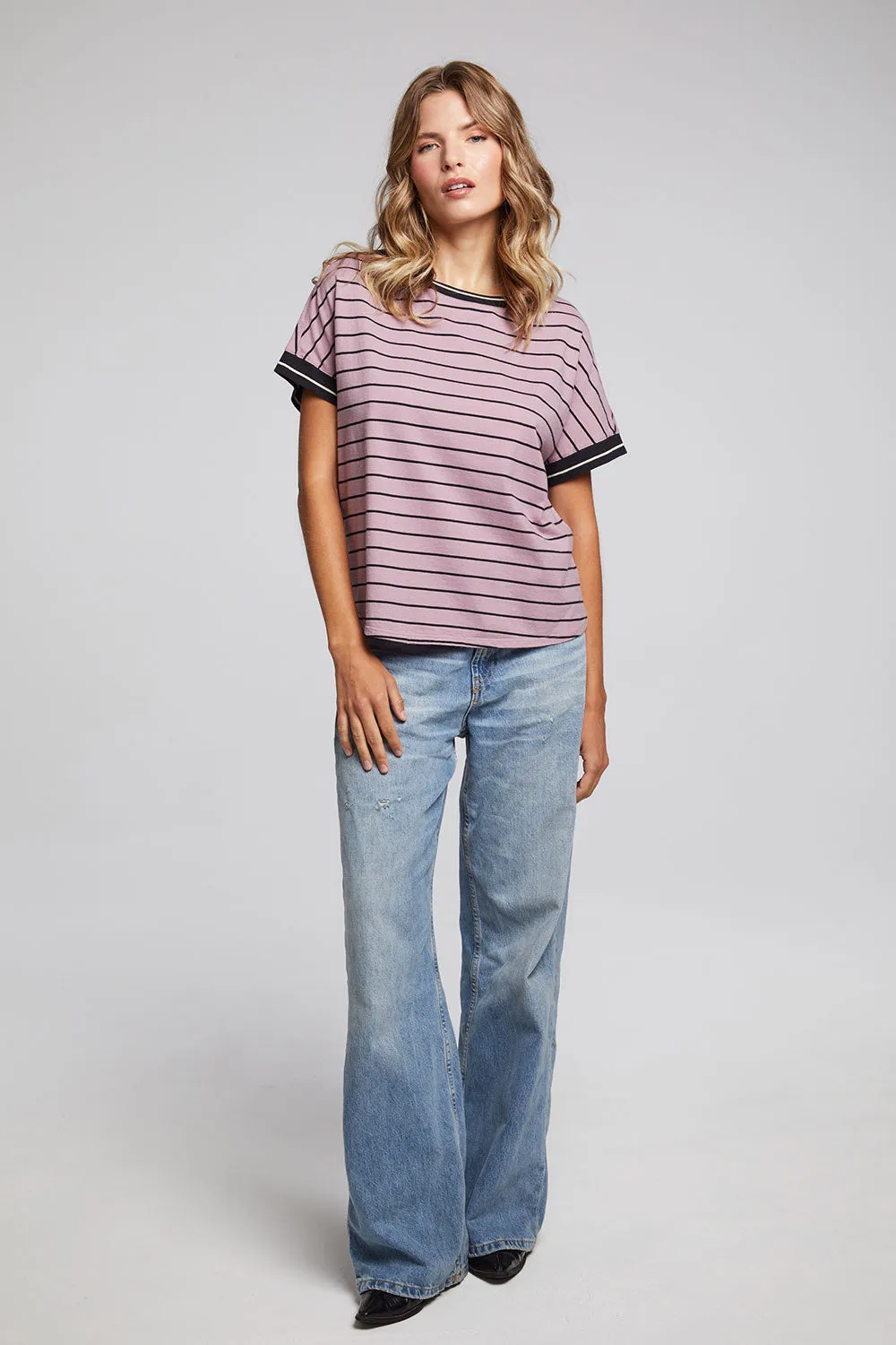 Amber Stripe Mix Tee