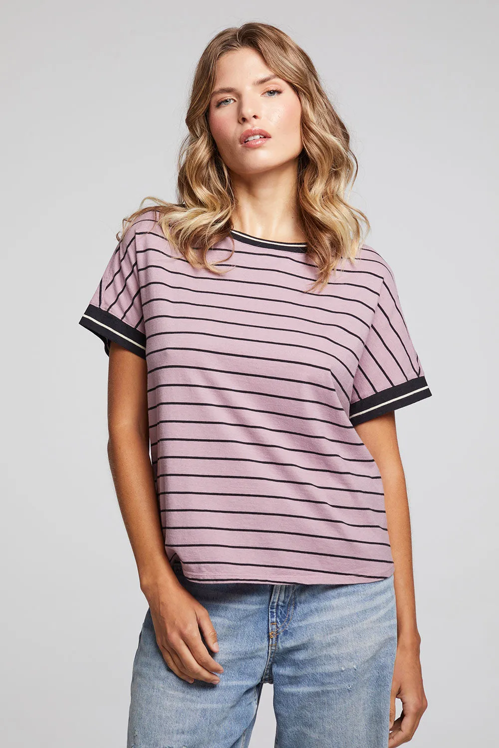 Amber Stripe Mix Tee