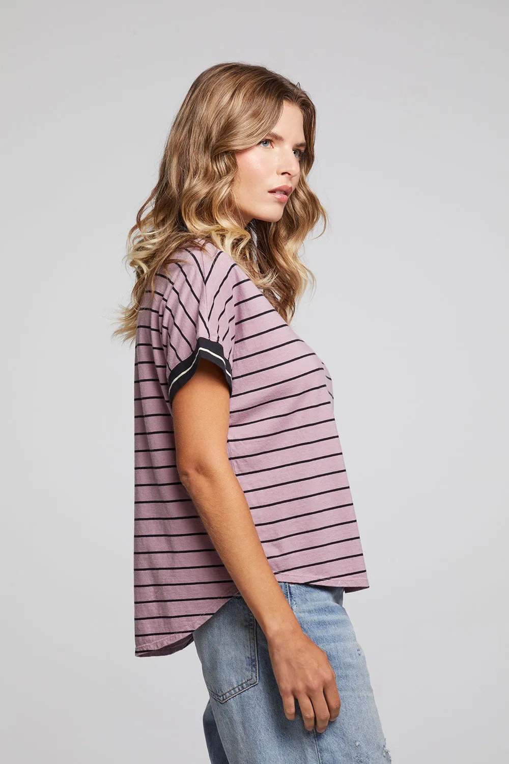 Amber Stripe Mix Tee