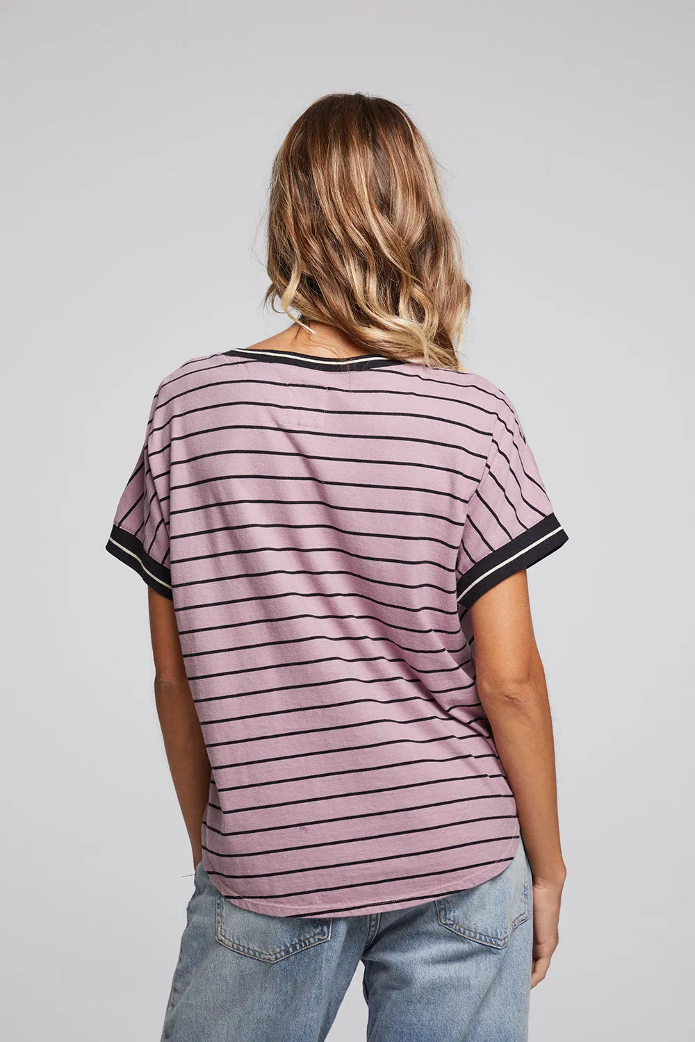 Amber Stripe Mix Tee