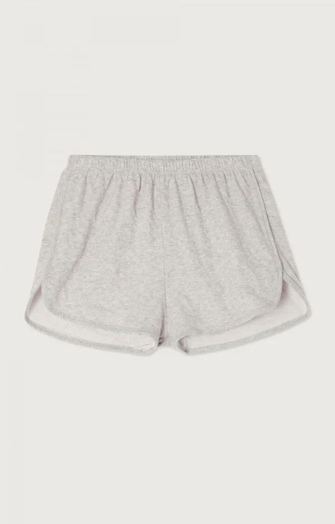 American Vintage  Ruzy  Shorts in Light Grey Melange RUZ09