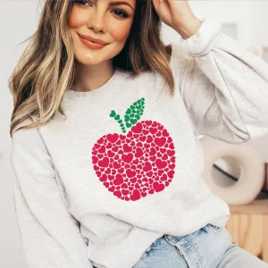 Apple of Hearts Crewneck Sweatshirt