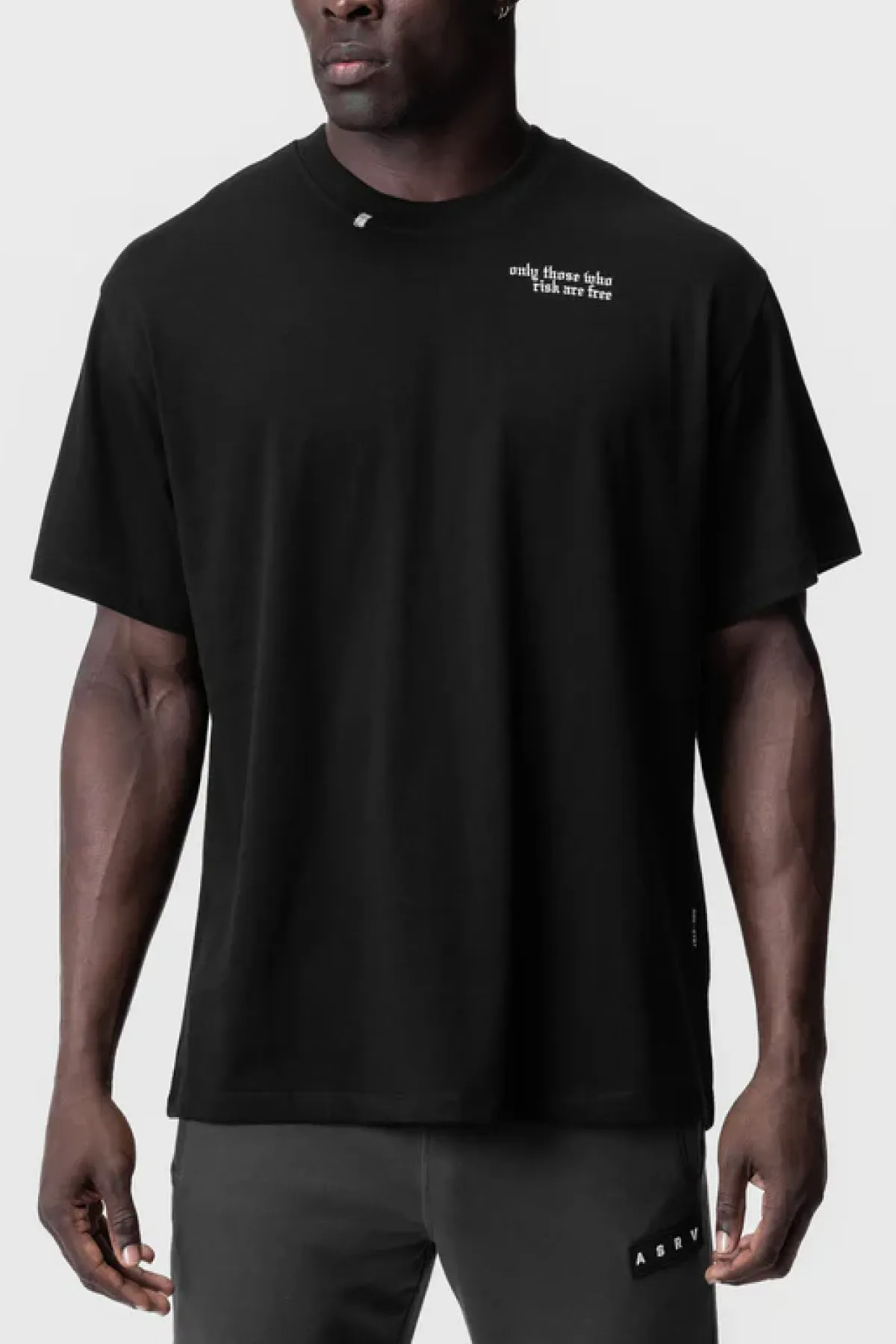 ASRV Tech Essential™ Relaxed Tee - Black "Brush Wings/Asrv