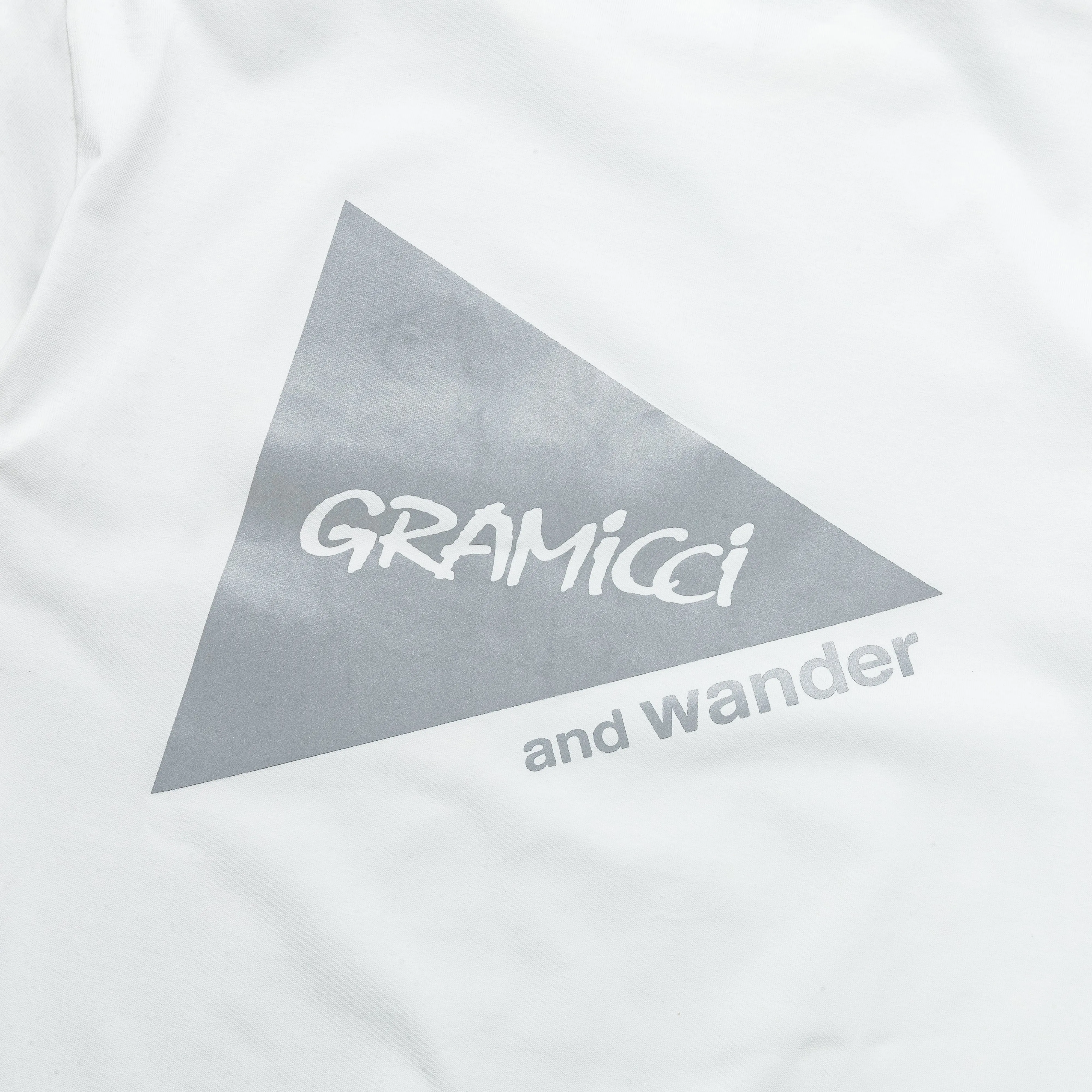 Backprint Tee × and wander - White