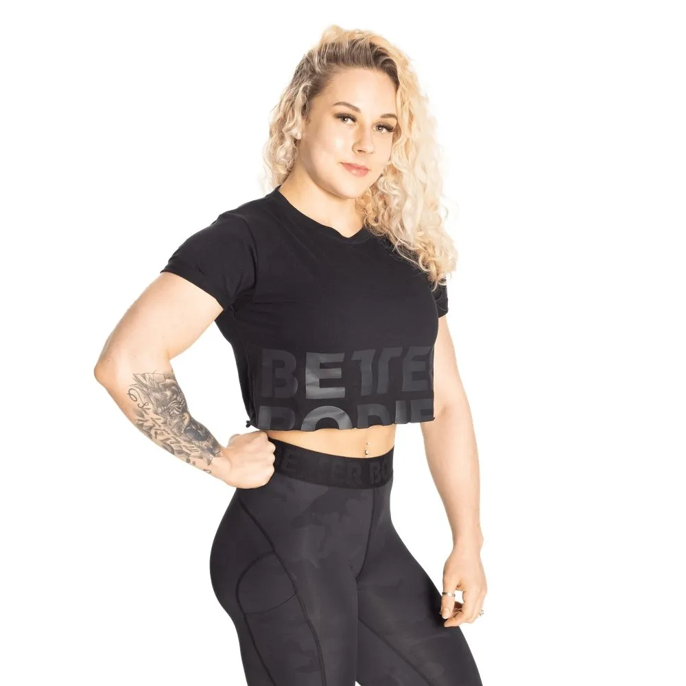 Better Bodies Astoria Cropped Tee - Black