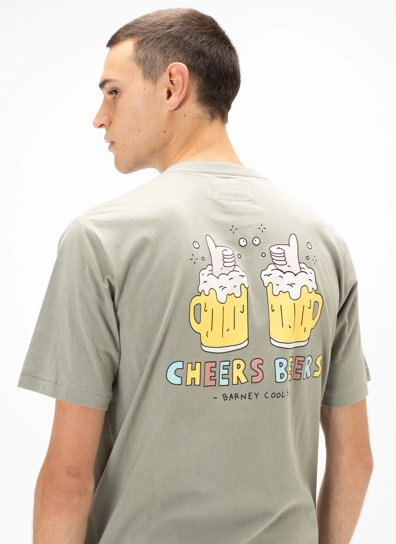 Cheers Beers Tee Sage