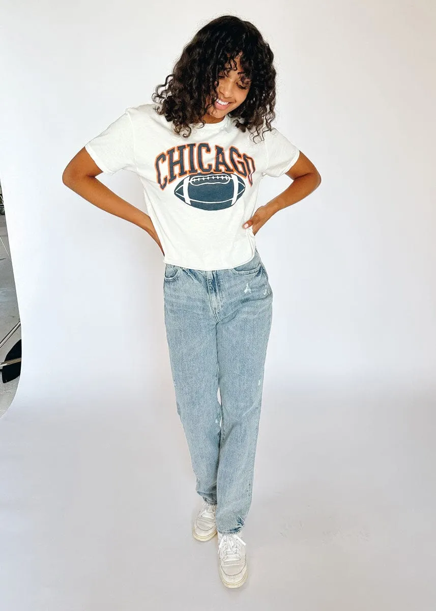 Chicago Football Vintage Crop T-Shirt