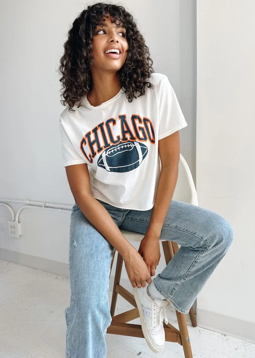 Chicago Football Vintage Crop T-Shirt