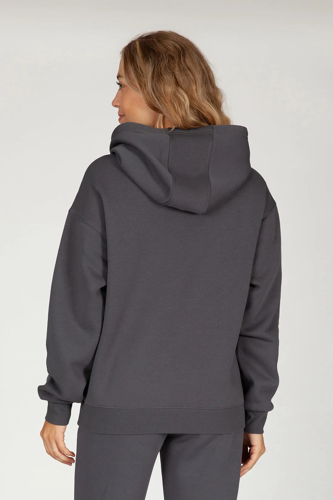 Chlo Relaxed Fit Hoodie in Navy Wash