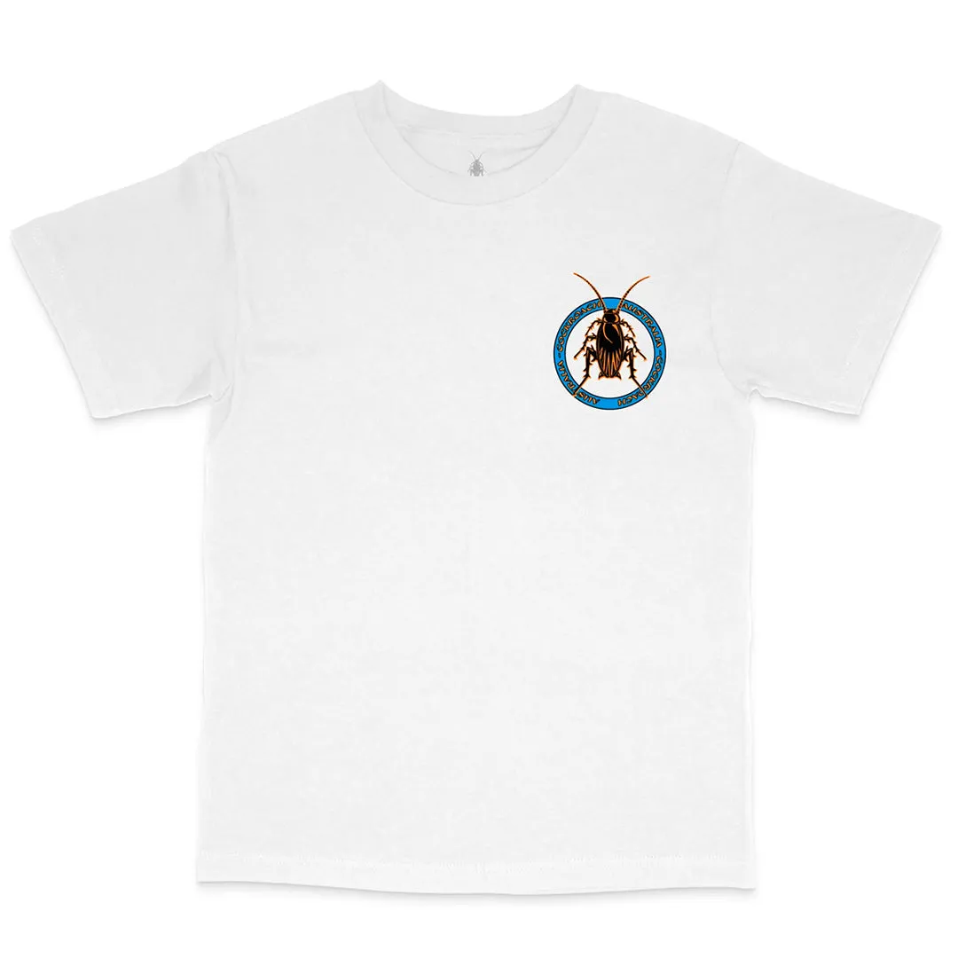 Cockroach - Classic Roach Tee White/Orange/Blue