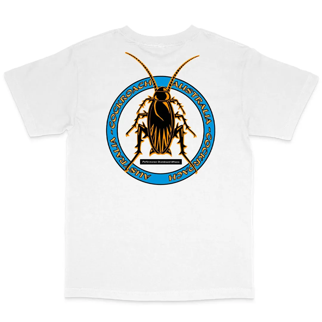 Cockroach - Classic Roach Tee White/Orange/Blue