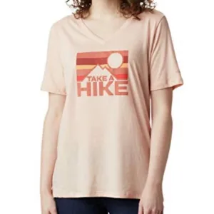 Columbia Peach & Orange Relaxed “Mount Rose” Tee Shirt, Short Sleeve, NWT!!