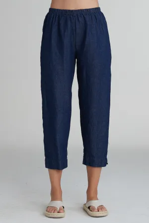 Cut Loose Flax Denim Tapered Crop Pant Spring 2025- Special Order