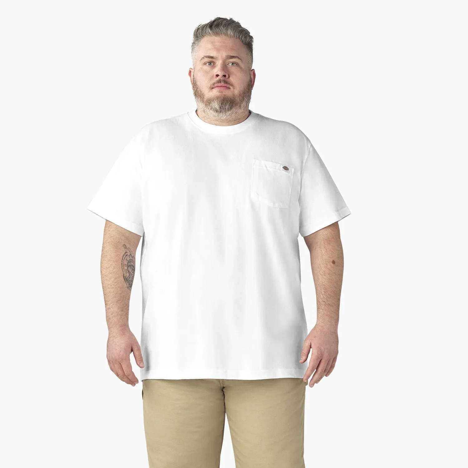 Dickies Men's Heavyweight Short Sleeve Pocket T-Shirt_White