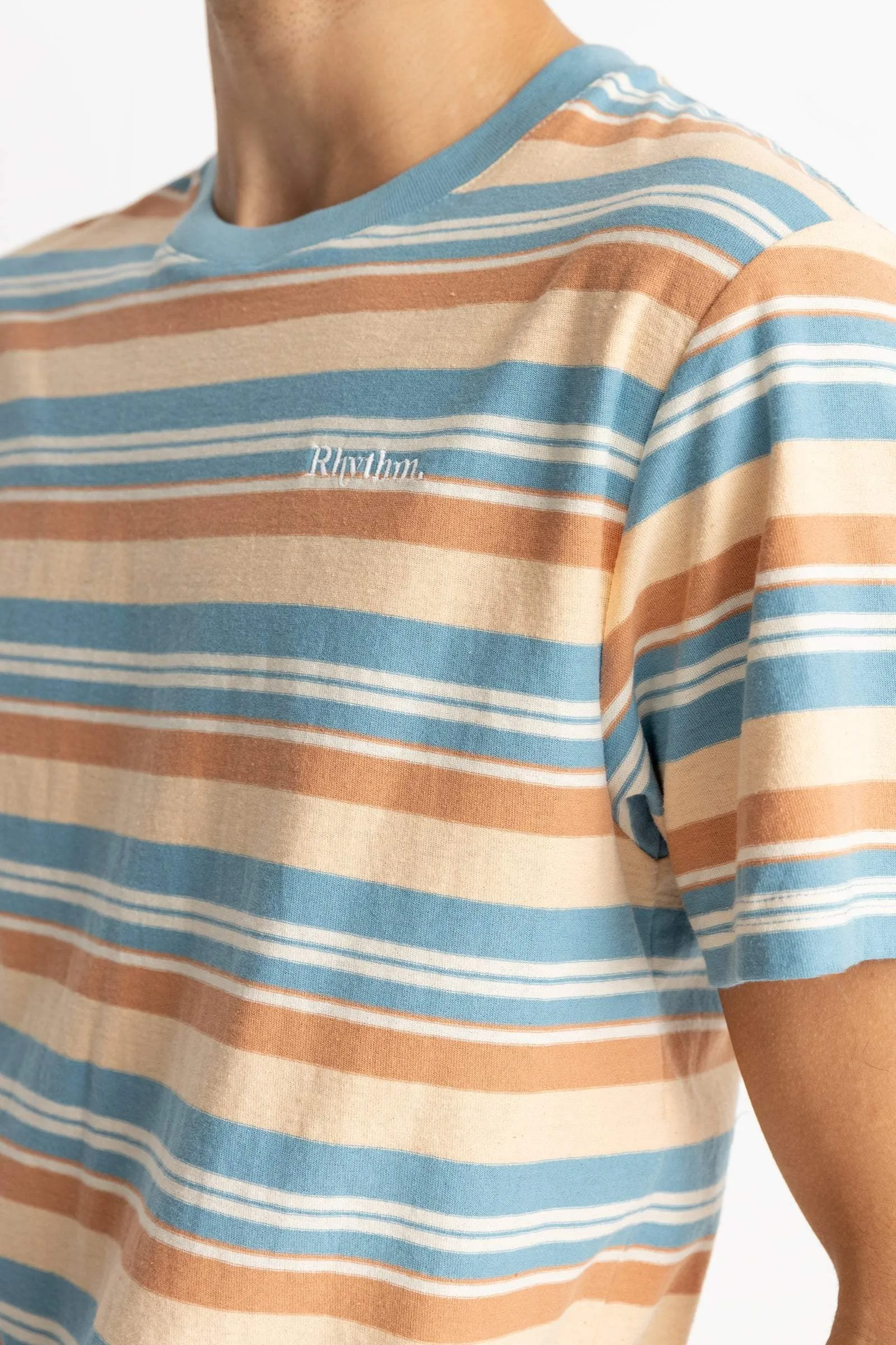 Everyday Stripe Short Sleeve T-Shirt Mineral Blue