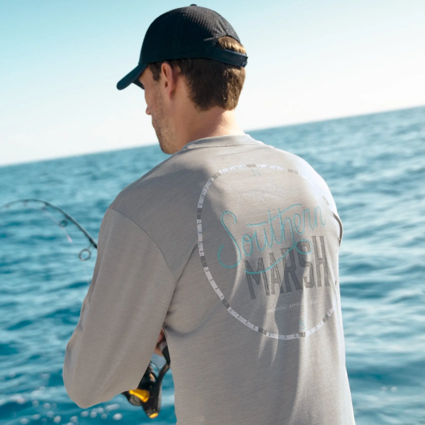 FieldTec™ Heathered Performance Tee - Marlin Time - Long Sleeve