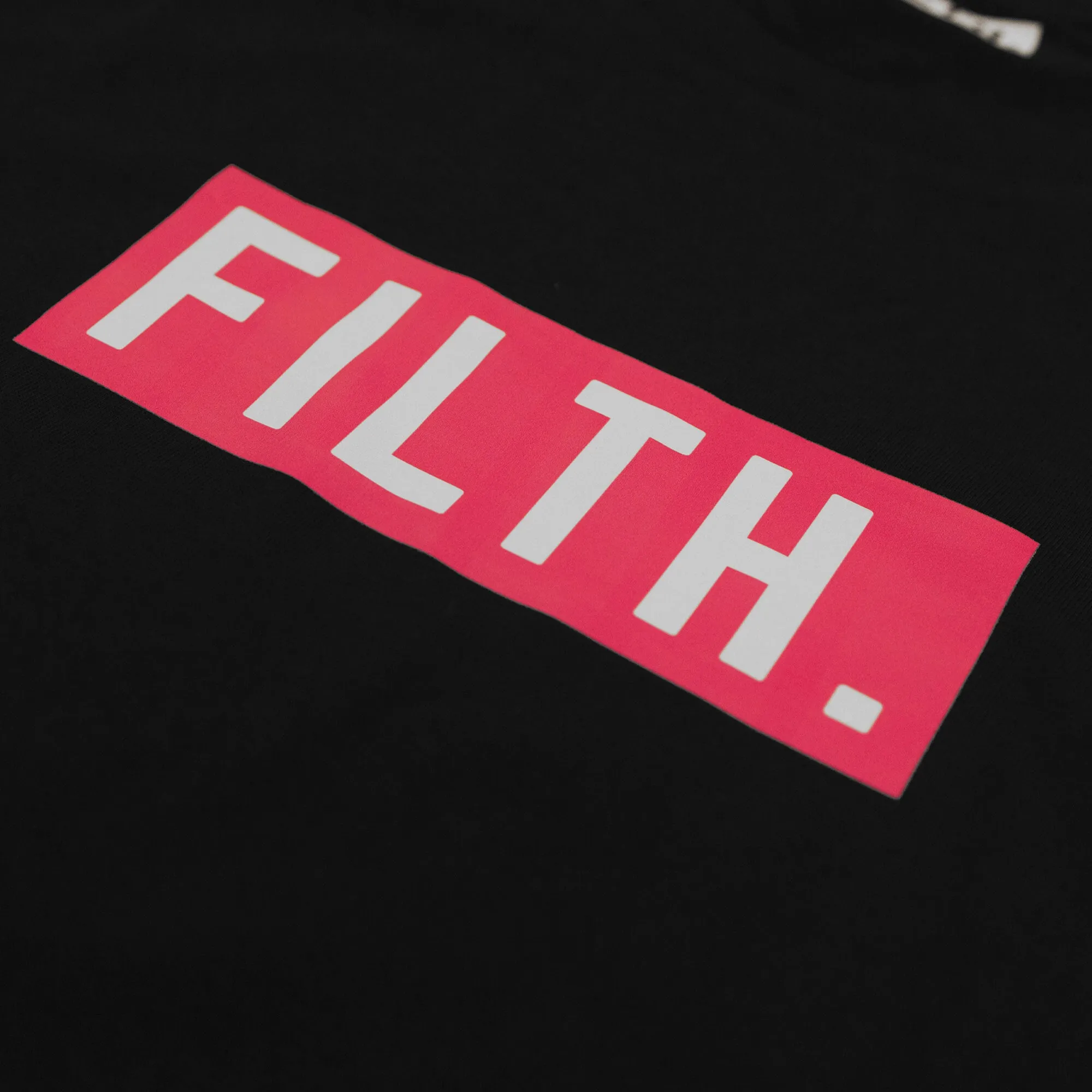 FILTH. T-Shirt - Black & Pink Logo