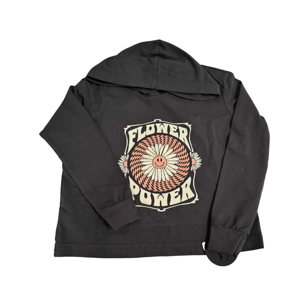 Flower Power Boxy Hooded L/S Tee