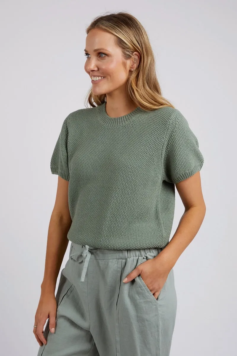 Foxwood - Blair Short Sleeve Knit - Sage Green