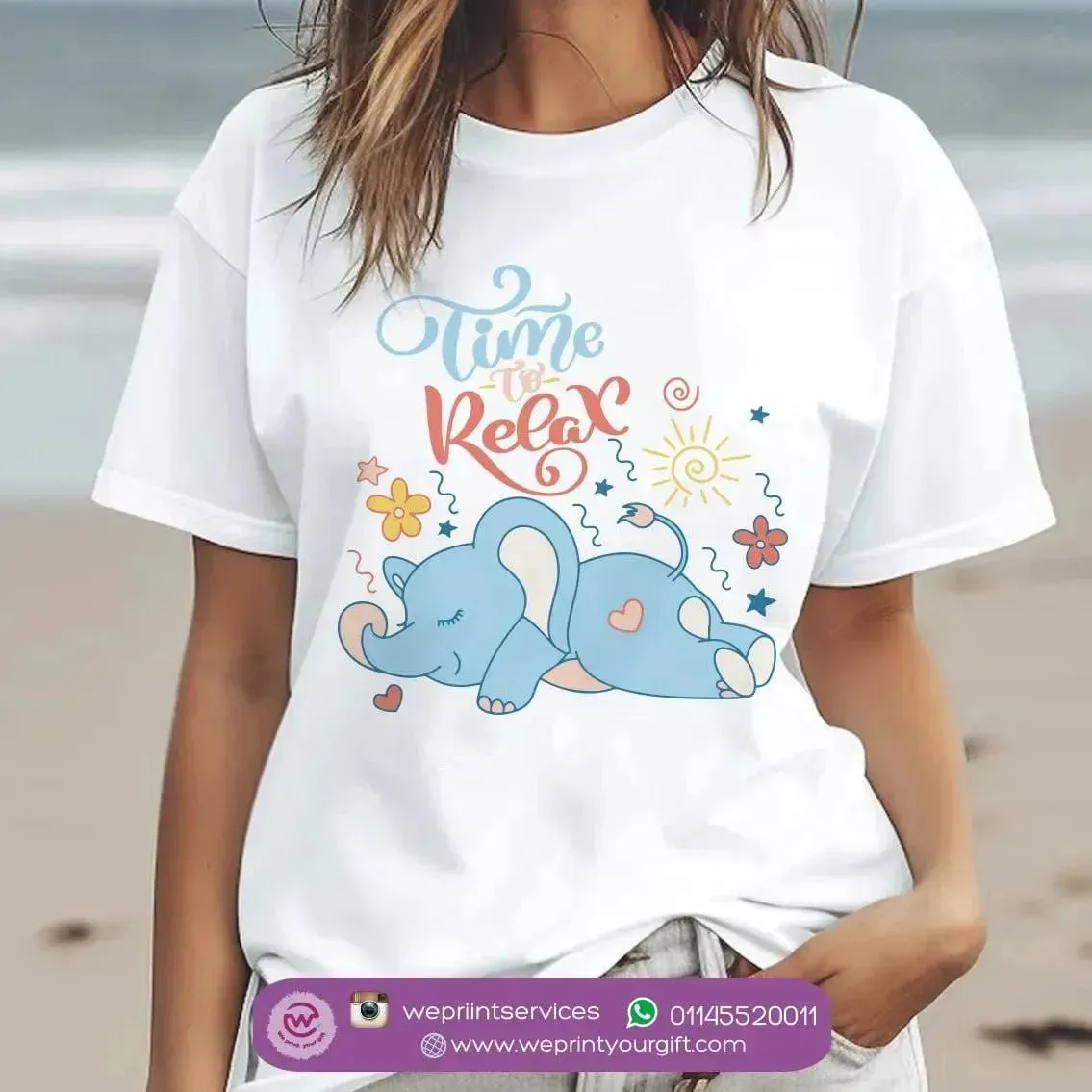 Half sleeve T-shirt- Elephant-A