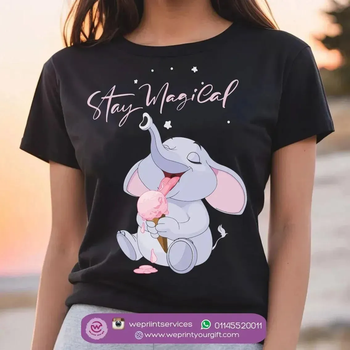 Half sleeve T-shirt- Elephant-A