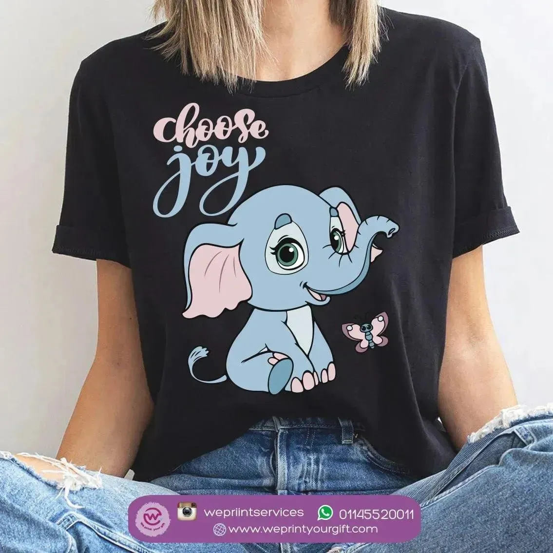 Half sleeve T-shirt- Elephant-A