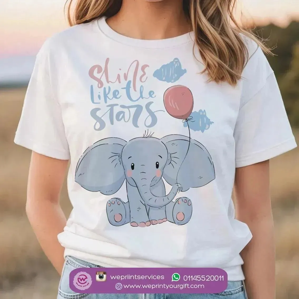 Half sleeve T-shirt- Elephant-A