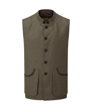 Holcot Tweed Waistcoat - Loden Green Herringbone Tweed