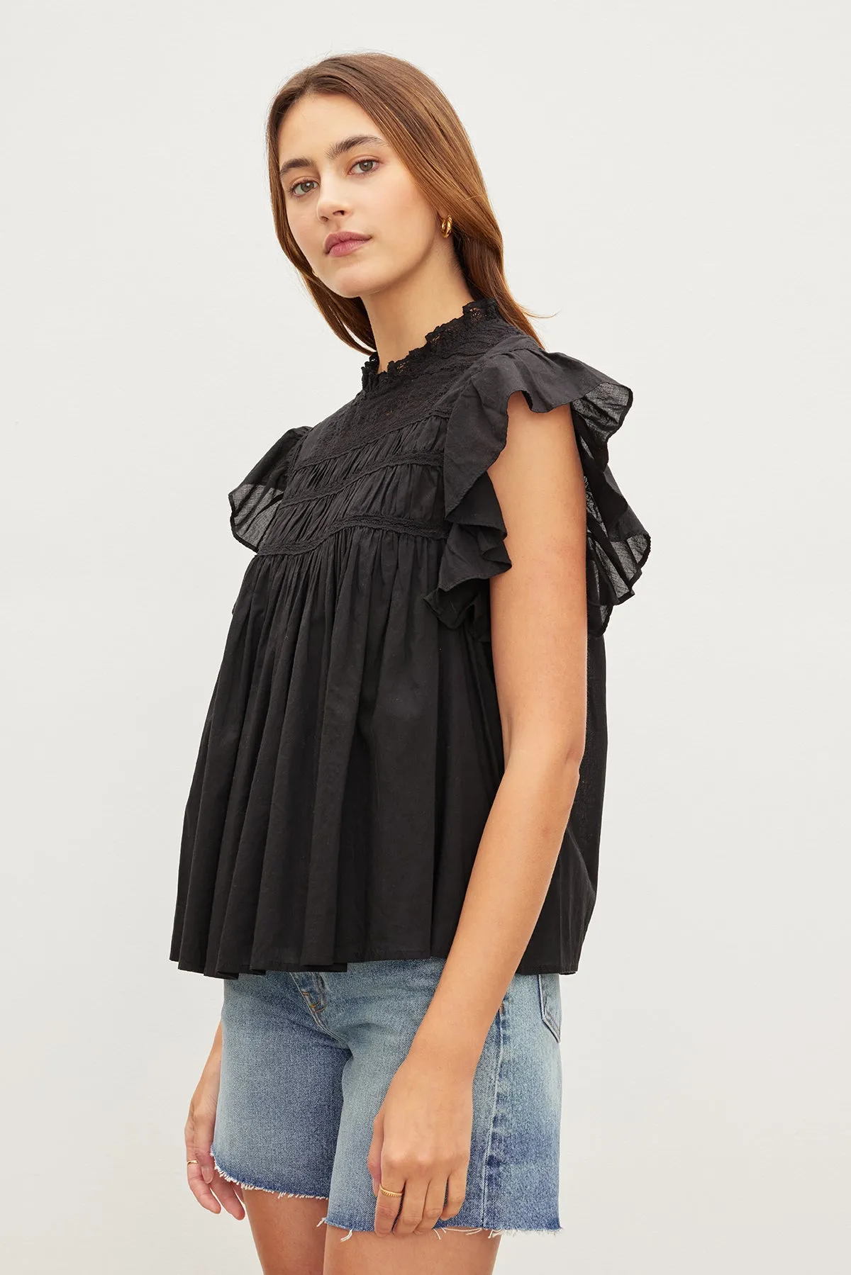 INESSA COTTON LACE TOP