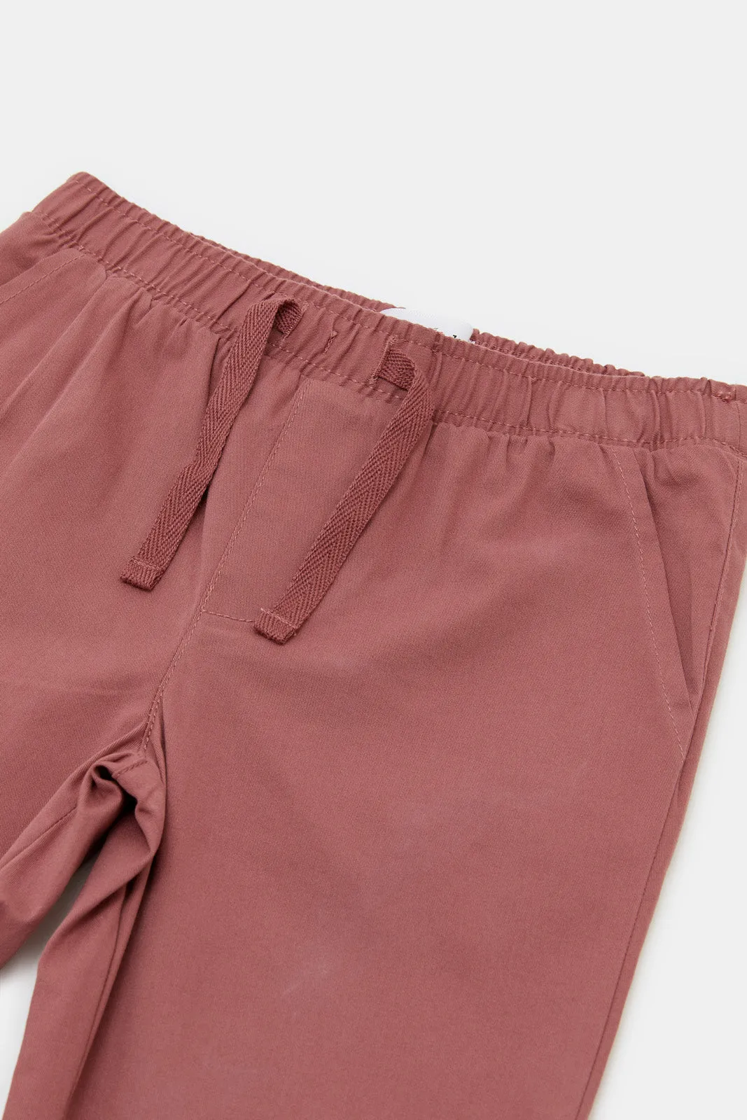 Infant Boys Burgundy Chino Jogger