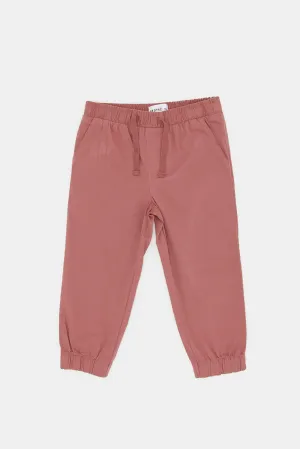 Infant Boys Burgundy Chino Jogger