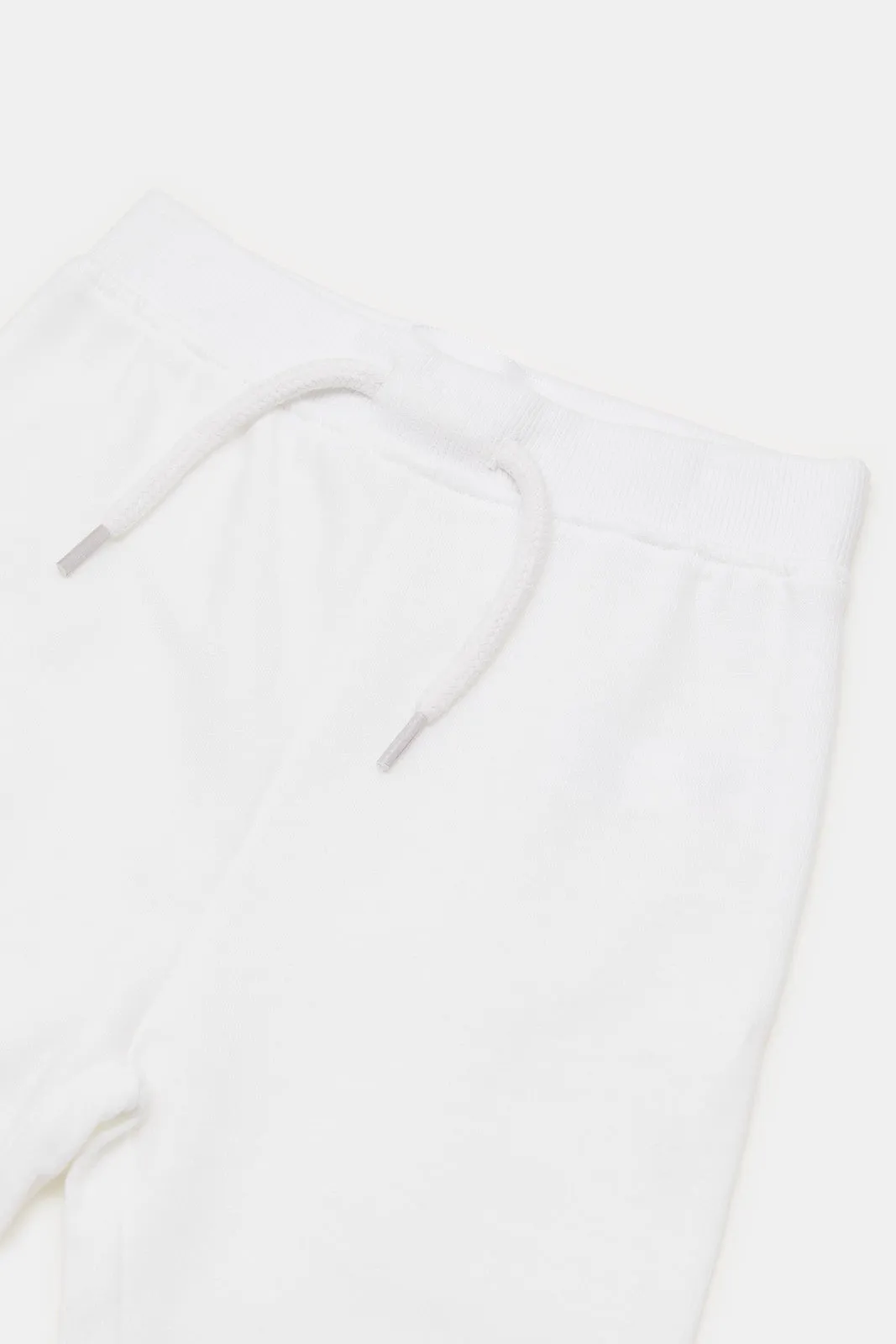 Infant Boys White Plain Jogger