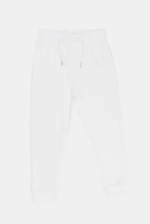 Infant Boys White Plain Jogger