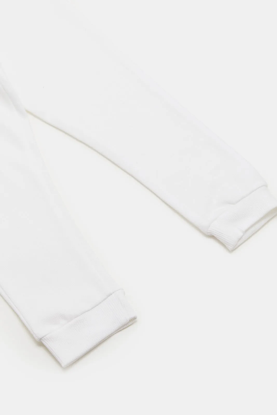 Infant Boys White Plain Jogger