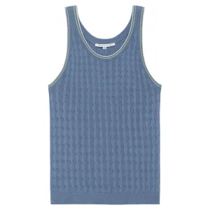 Ionian Blue Como Cable Knit Tank