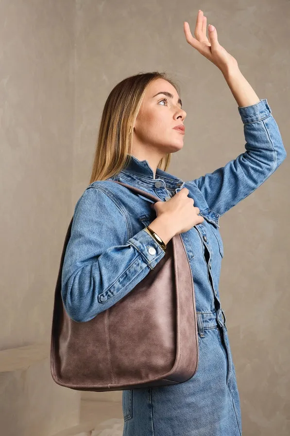 Joey Slouchy Hobo Bag - Ash Mauve