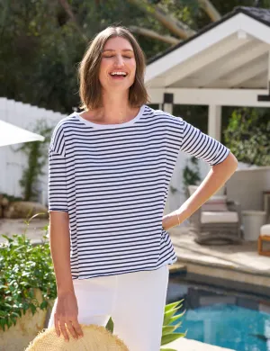 JOSEPHINE Navy French Stripe, Heritage Jersey