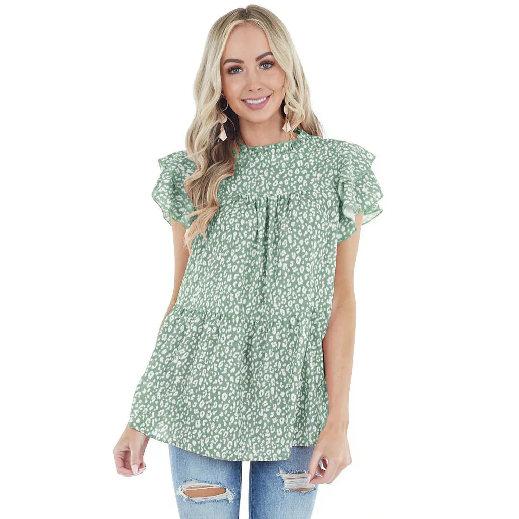 Julia Fashion - Floral Cozy Smock Hem Top