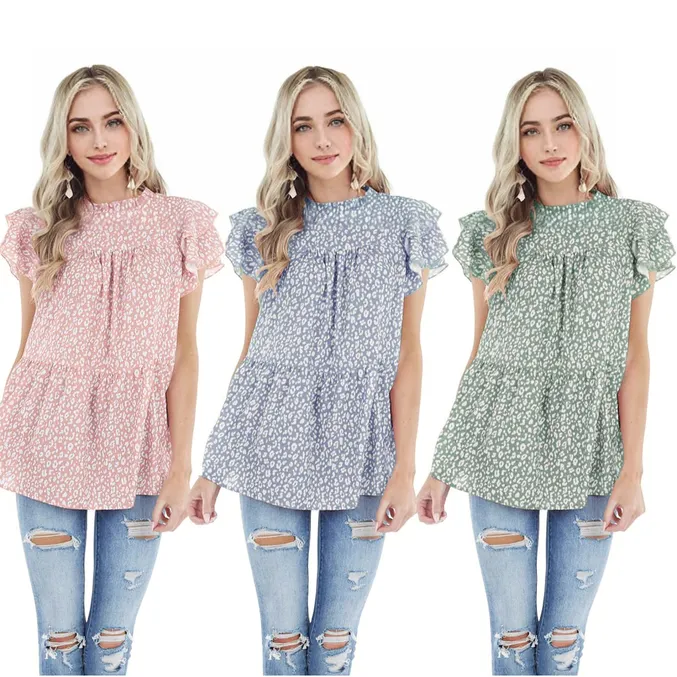 Julia Fashion - Floral Cozy Smock Hem Top