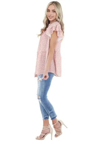 Julia Fashion - Floral Cozy Smock Hem Top