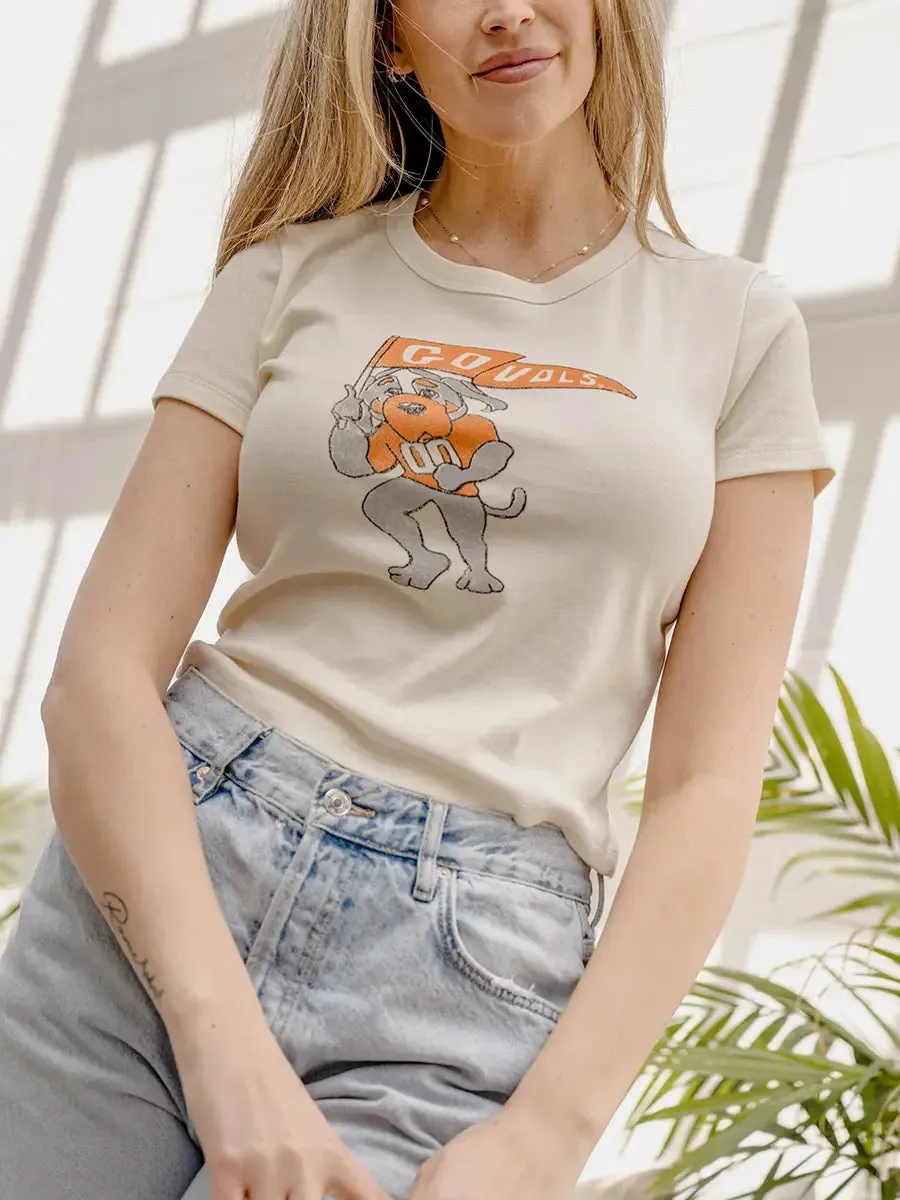 LivyLu Tennessee Vols Mascot Flag Micro Cropped Tee