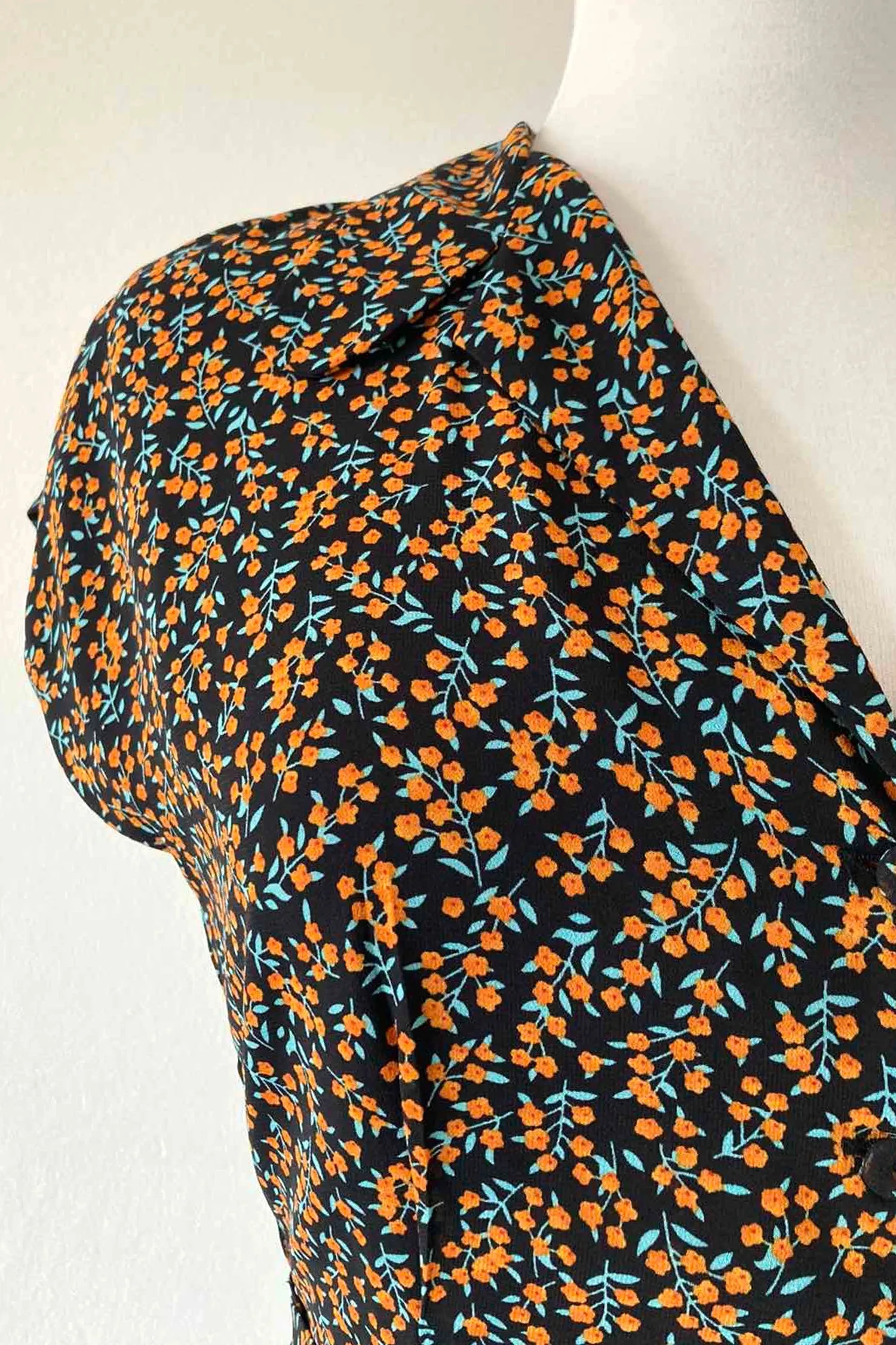 Manette Orange Petit Floral Dress