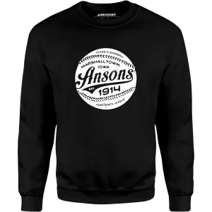 Marshalltown Ansons - Iowa - Vintage Defunct Baseball Teams - Unisex Sweatshirt