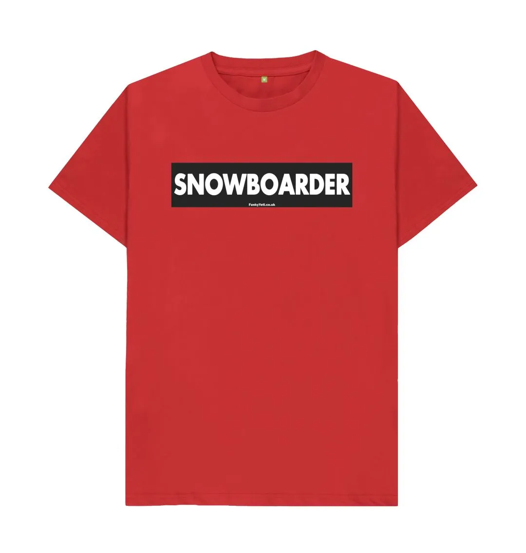 Men's Snowboarder Censor Bar Organic Tee