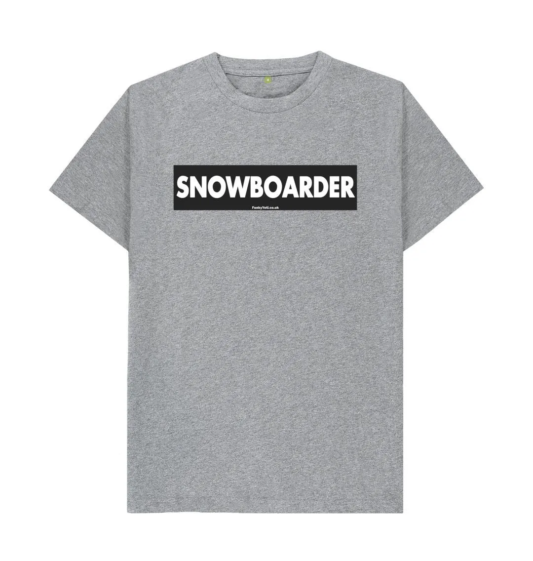 Men's Snowboarder Censor Bar Organic Tee