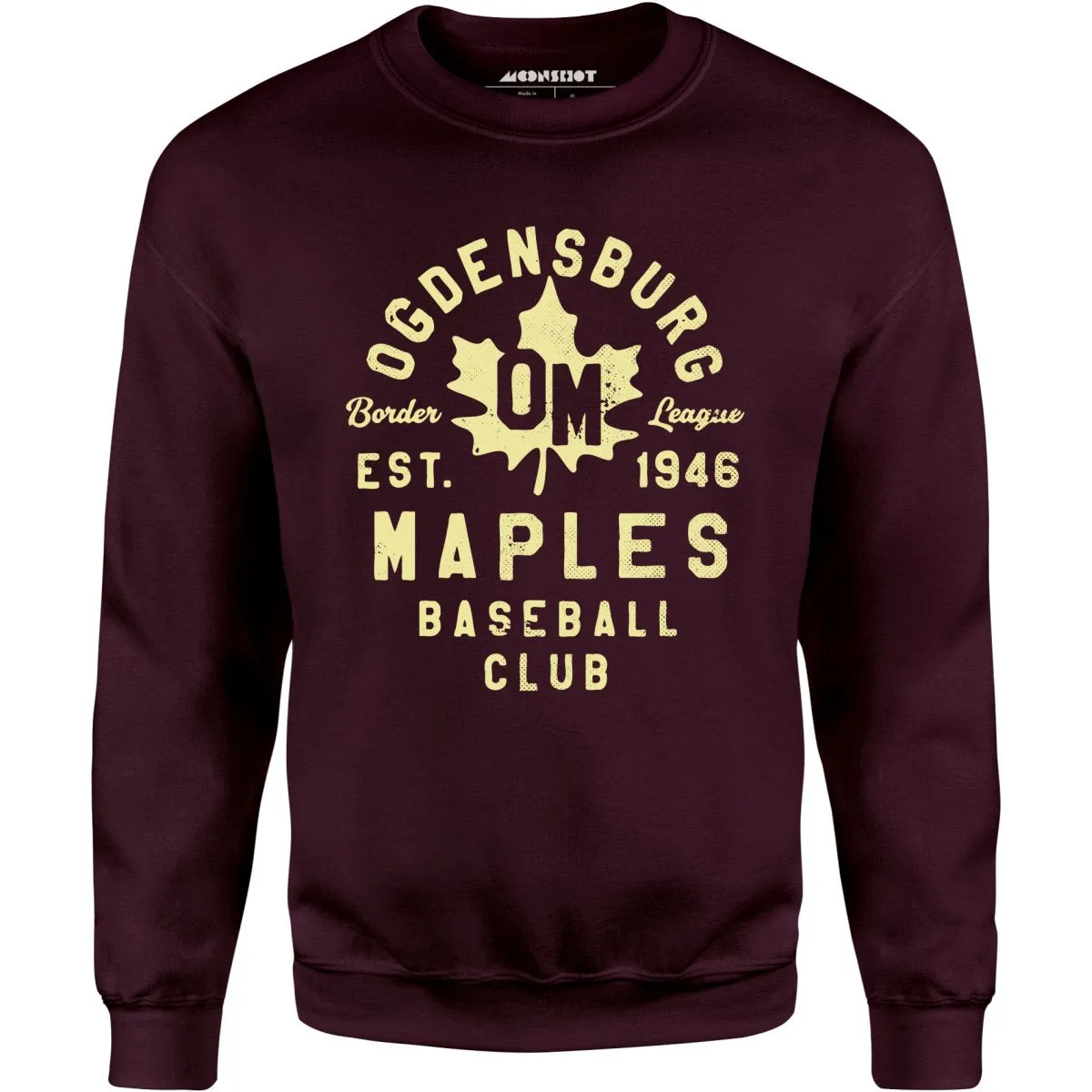 Ogdensburg Maples - New York - Vintage Defunct Baseball Teams - Unisex Sweatshirt