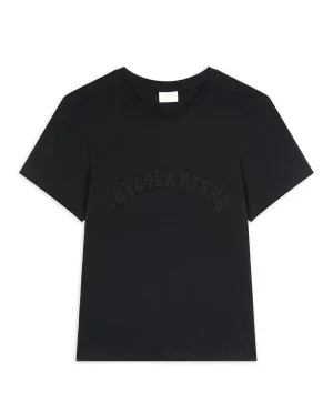 Organic Cotton Embroidered Logo T-Shirt - Black