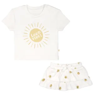 Organic Girls Tee and Skort Outfit | Sunshine